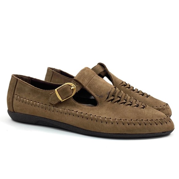 70's suede woven moccasin flats by POSITIVELY PEPPERS - Picture 7 of 13